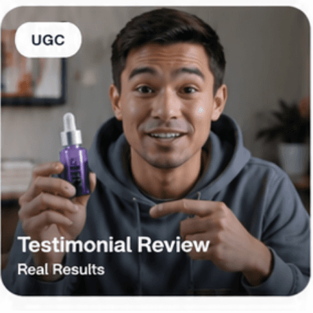 AI-generated UGC testimonial ad